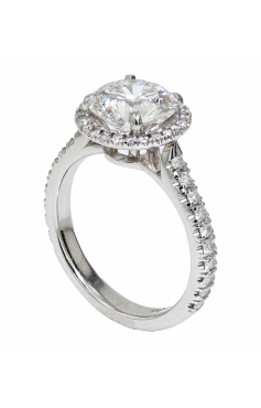 Round Halo Engagement Ring